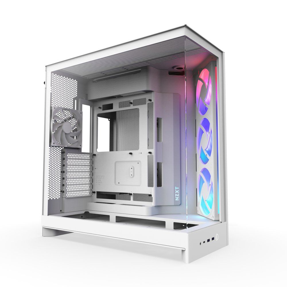 NZXT H9 Flow RGB Midi Tower White - Image 1