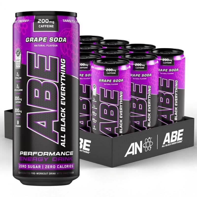 Applied Nutrition ABE Pre Workout Cans - Grape Soda - 12 Servings - Image 1