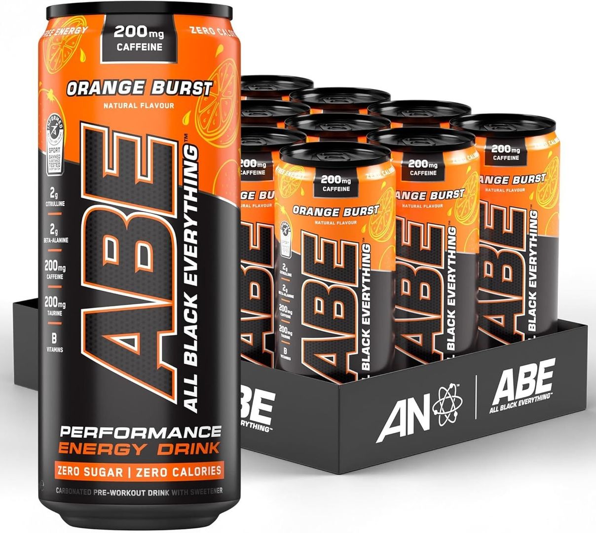 Applied Nutrition ABE Pre Workout Cans - Orange Burst - 12 Servings - Image 1