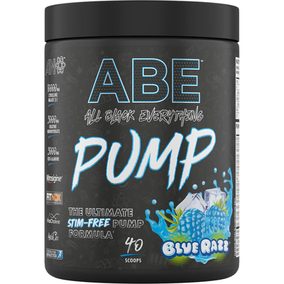 Applied Nutrition ABE Pump Pre Workout Zero Stim Powder Blue Raspberry 40 Servings - Thumbnail 2