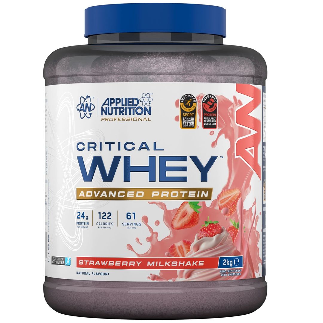 Applied Nutrition Critical Whey Protein Powder - Strawberry Milkshake - 61 Servings - Image 1