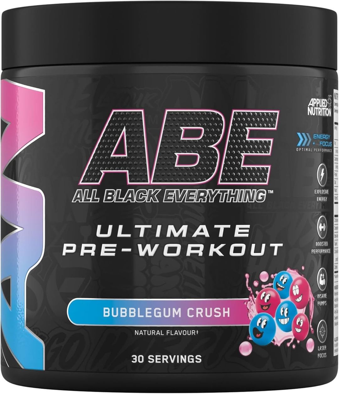Applied Nutrition ABE Pre Workout Powder - Bubblegum Crush - 30 Servings - Image 1