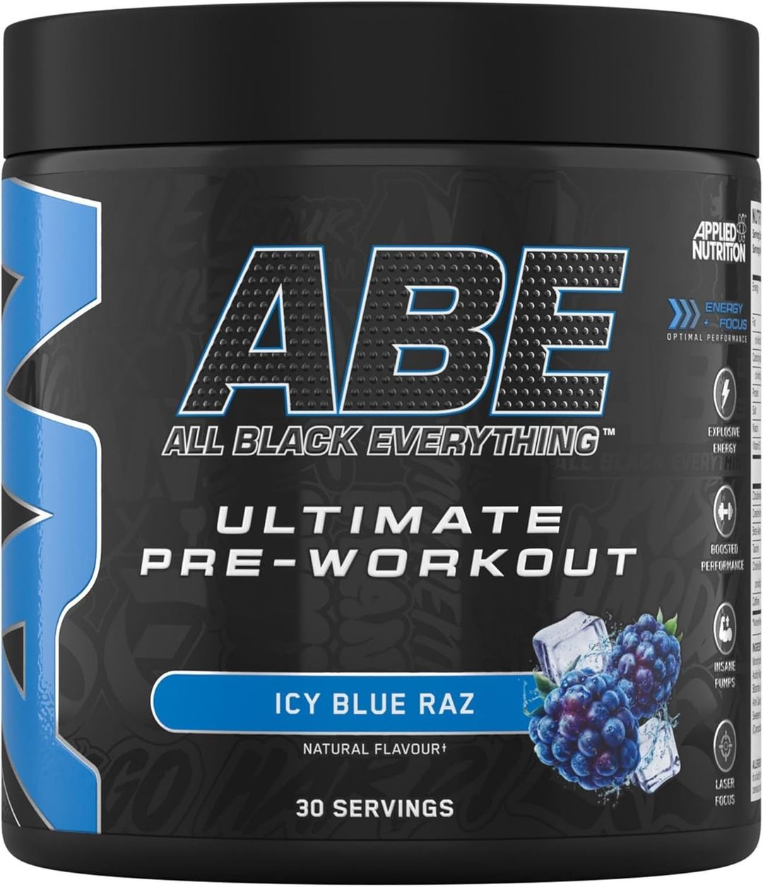 Applied Nutrition ABE Pre Workout Powder - Icy Blue Raz - 30 Servings - Image 1