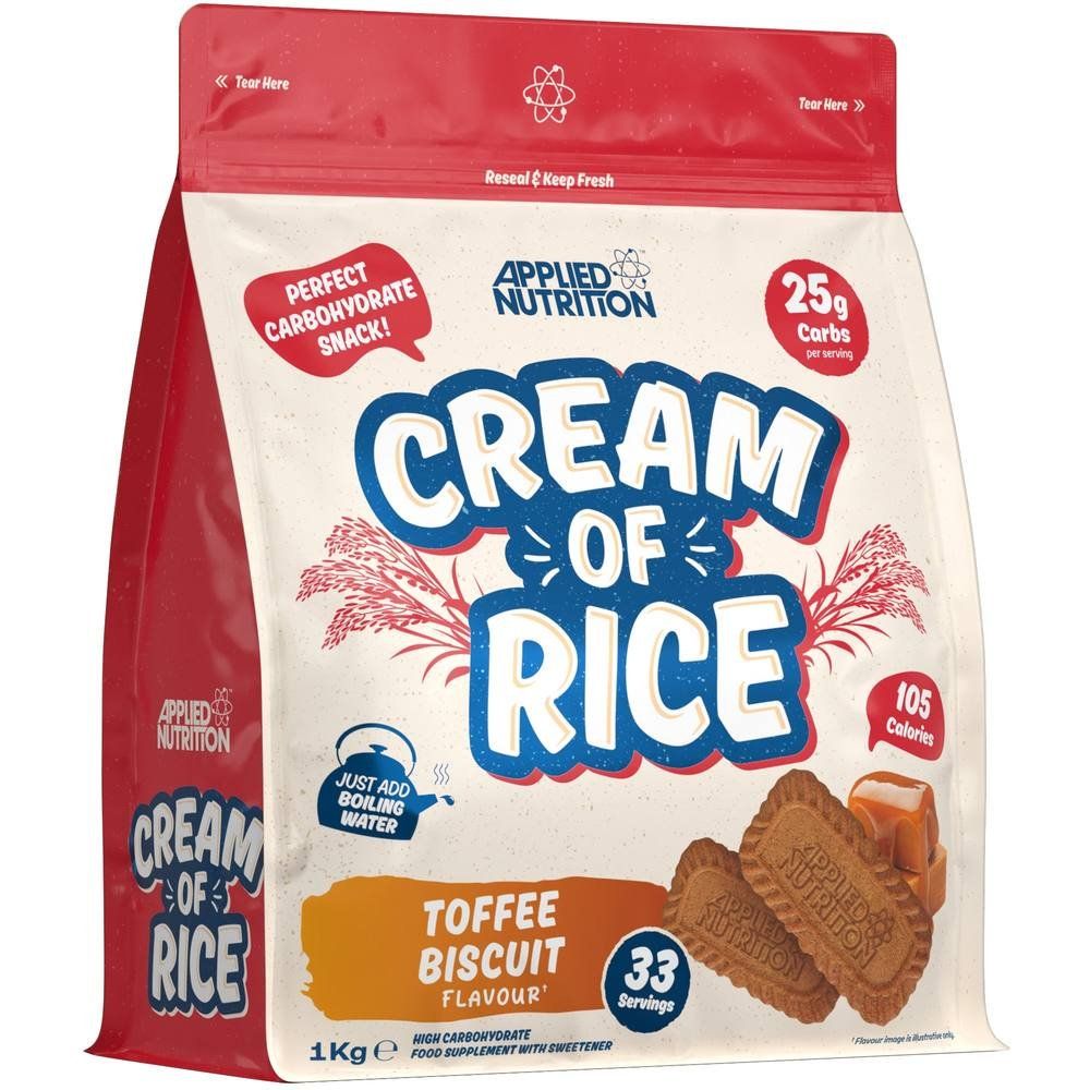 Applied Nutrition Cream of Rice Powder - Toffee Biscuit - 33 Servings - Image 1