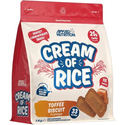 Applied Nutrition Cream of Rice Powder - Toffee Biscuit - 33 Servings