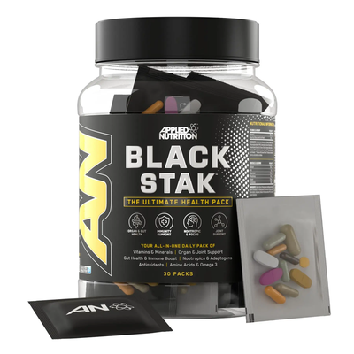 Applied Nutrition Black Stak Ultimate Health Pack Sachets - Unflavoured - 30 Servings - Thumbnail 2