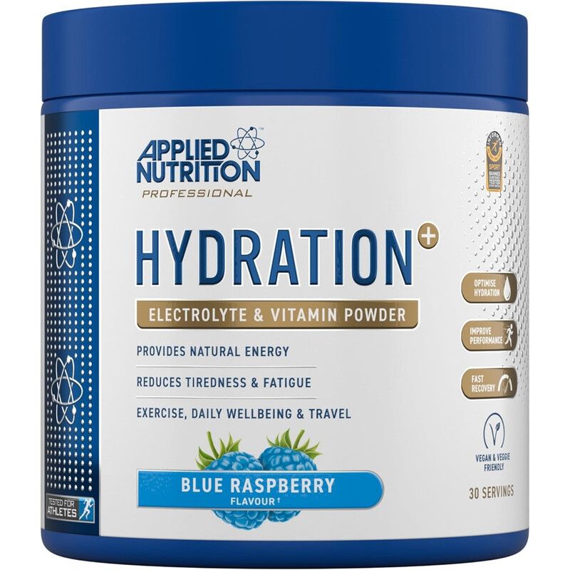 Applied Nutrition Hydration+ Electrolyte & Vitamin - Blue Raspberry - 30 Servings - Image 1