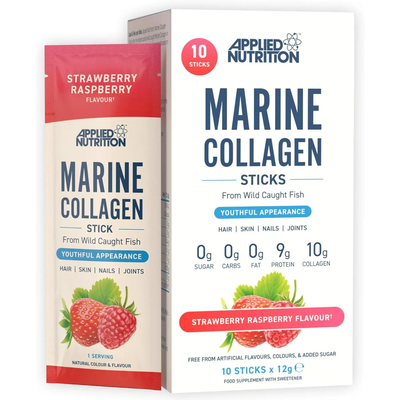 Applied Nutrition Marine Collagen Sticks - Strawberry Raspberry - 10 Servings - Thumbnail 2