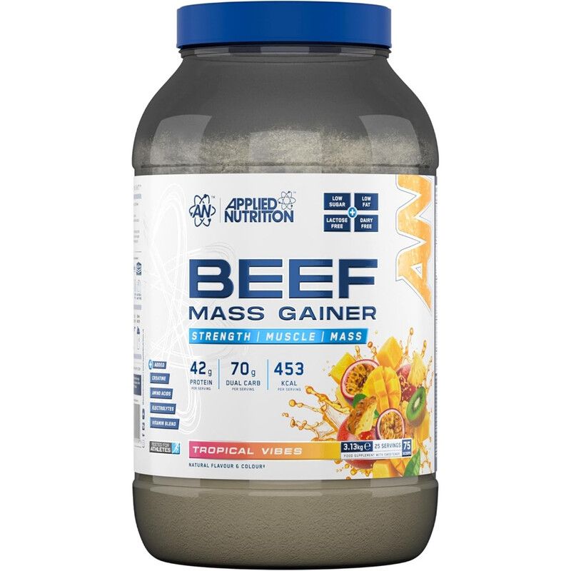 Applied Nutrition Beef Mass Gainer Powder - Tropical Vibes - 25 Servings - Image 1