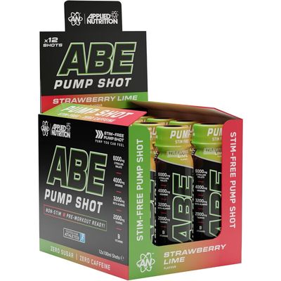 Applied Nutrition ABE Pump Pre Workout Zero Stim Shots - Strawberry Lime - 12 Servings