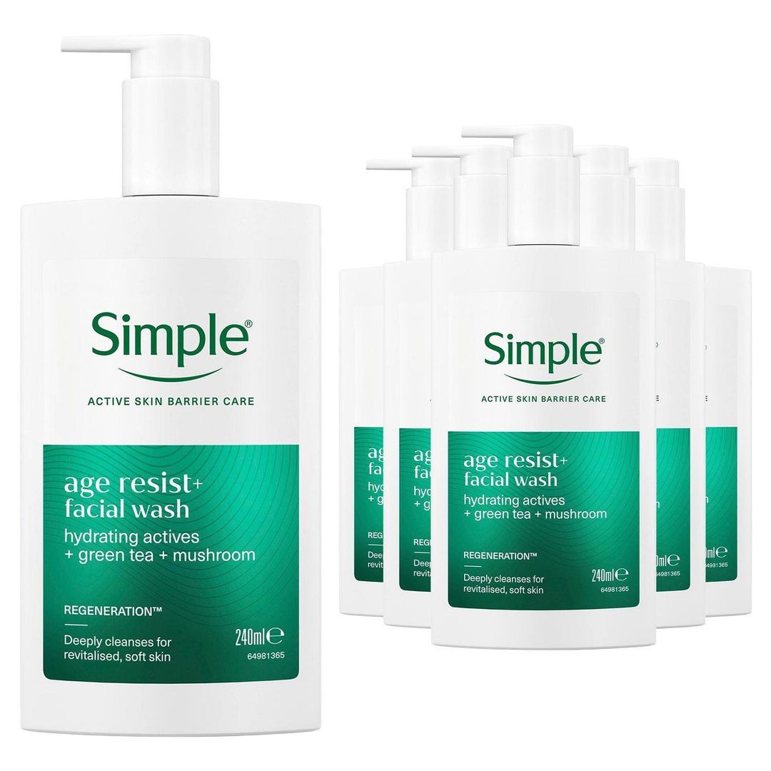Simple Age Defying Gel Cleanser 6x240ml Sensitive in White | Size: 240ml - Image 1