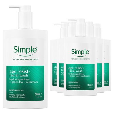 Simple Age Defying Gel Cleanser 6x240ml Sensitive in White | Size: 240ml