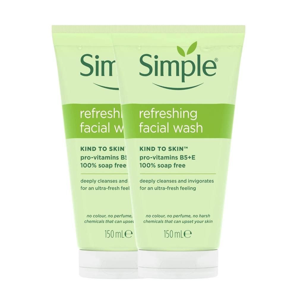 Simple Kind to Skin Refreshing Facial Wash for Sensitive Skin, 150ml - Buy 2 / 2 - Image 1