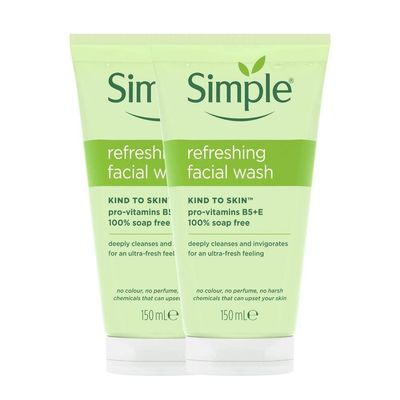 Simple Kind to Skin Refreshing Facial Wash for Sensitive Skin, 150ml - Buy 2 / 2