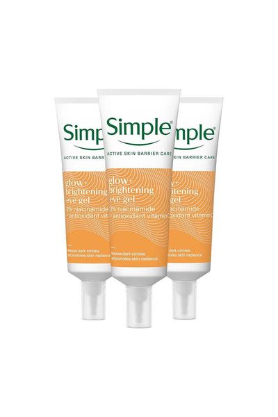Simple Brightening Eye Gel 3x25ml Dark Circles in White | Size: 25ml