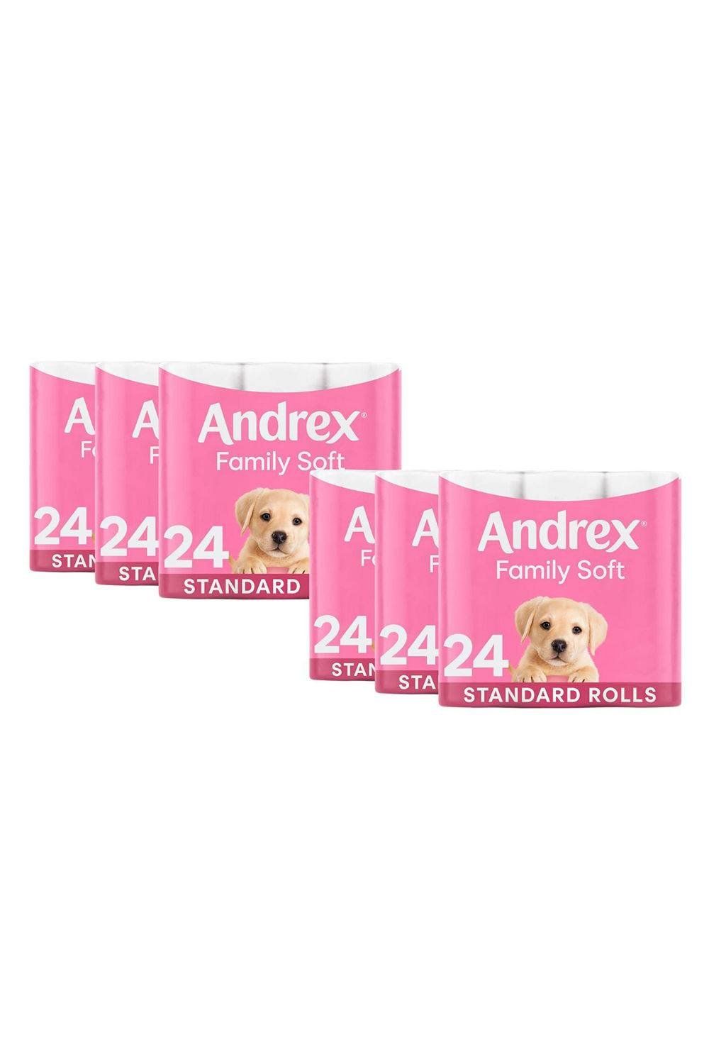 Andrex Family Soft Fragrance Free Toilet Paper 144 Rolls - White - Image 1