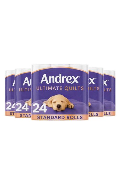 Andrex Supreme Quilts Fragrance Free Toilet Paper 120 Rolls - White