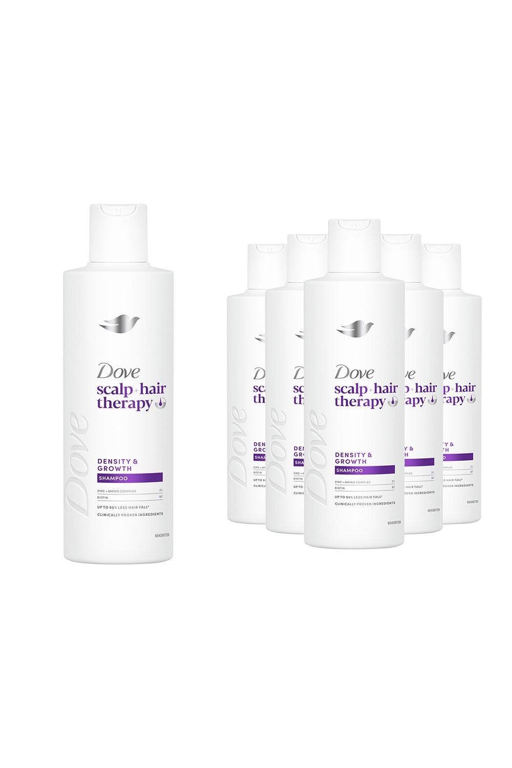 Dove Scalp+ Hair Therapy Density & Growth Shampoo Biotin Amino Complex 250ml,6pk - White - Image 1