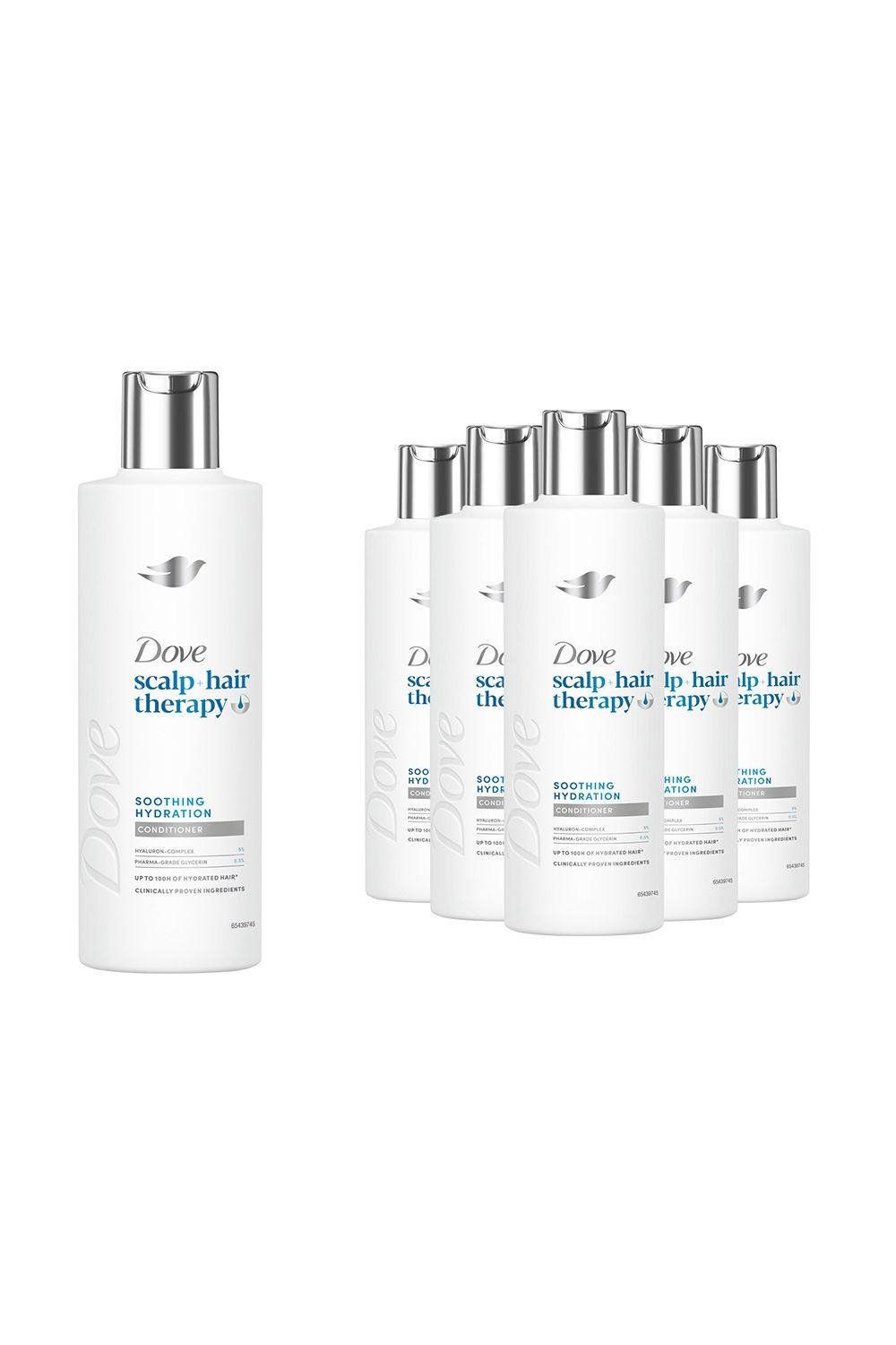 Dove Scalp+Hair Therapy Soothing Hydration Hyaluronic Acid Conditioner 250ml,6pk - White - Image 1