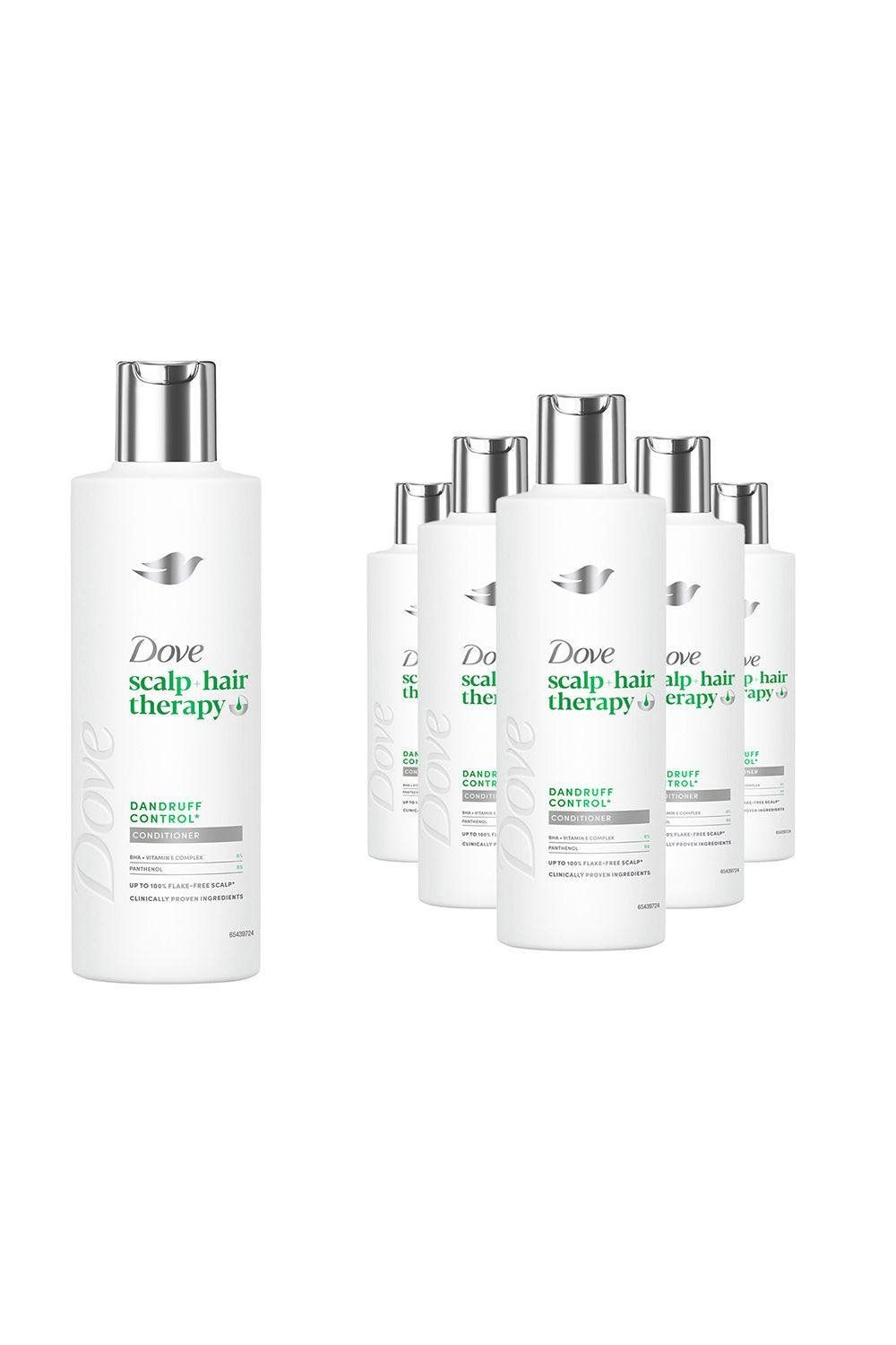 Dove Scalp + Hair Therapy Dandruff Control Salicylic Acid Conditioner 250ml, 6pk - White - Image 1