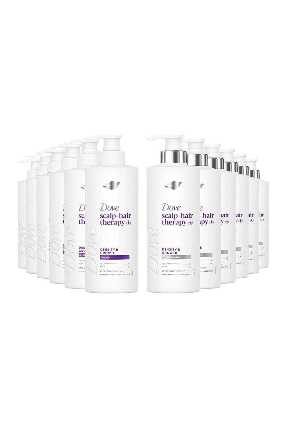 Dove Scalp+ Hair Therapy Density & Growth Shampoo & Conditioner Duo 400ml, 6pk - White - Image 1