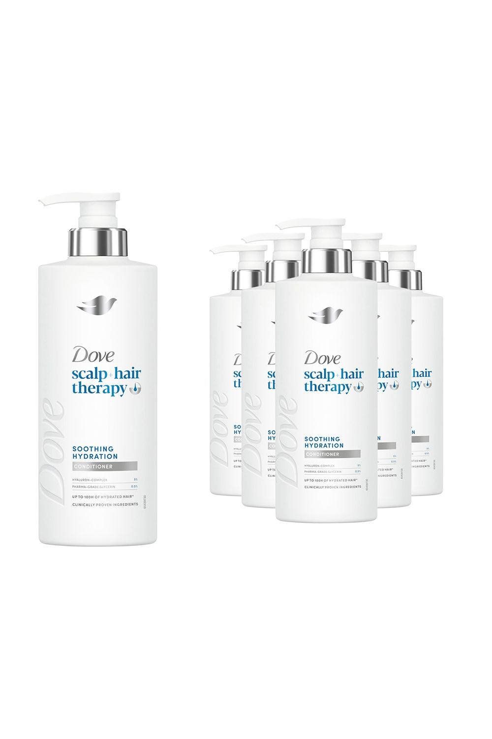 Dove Scalp+Hair Therapy Soothing Hydration Hyaluronic Acid Conditioner 400ml,6pk - White - Image 1