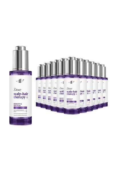 Dove Scalp+ Hair Therapy Density & Growth B3 & Biotin 3in1 Scalp Serum 45ml,12pk - White