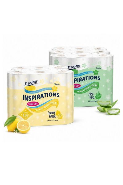 Freedom Aloe Vera And Lemon Toilet Paper 90 Rolls - White