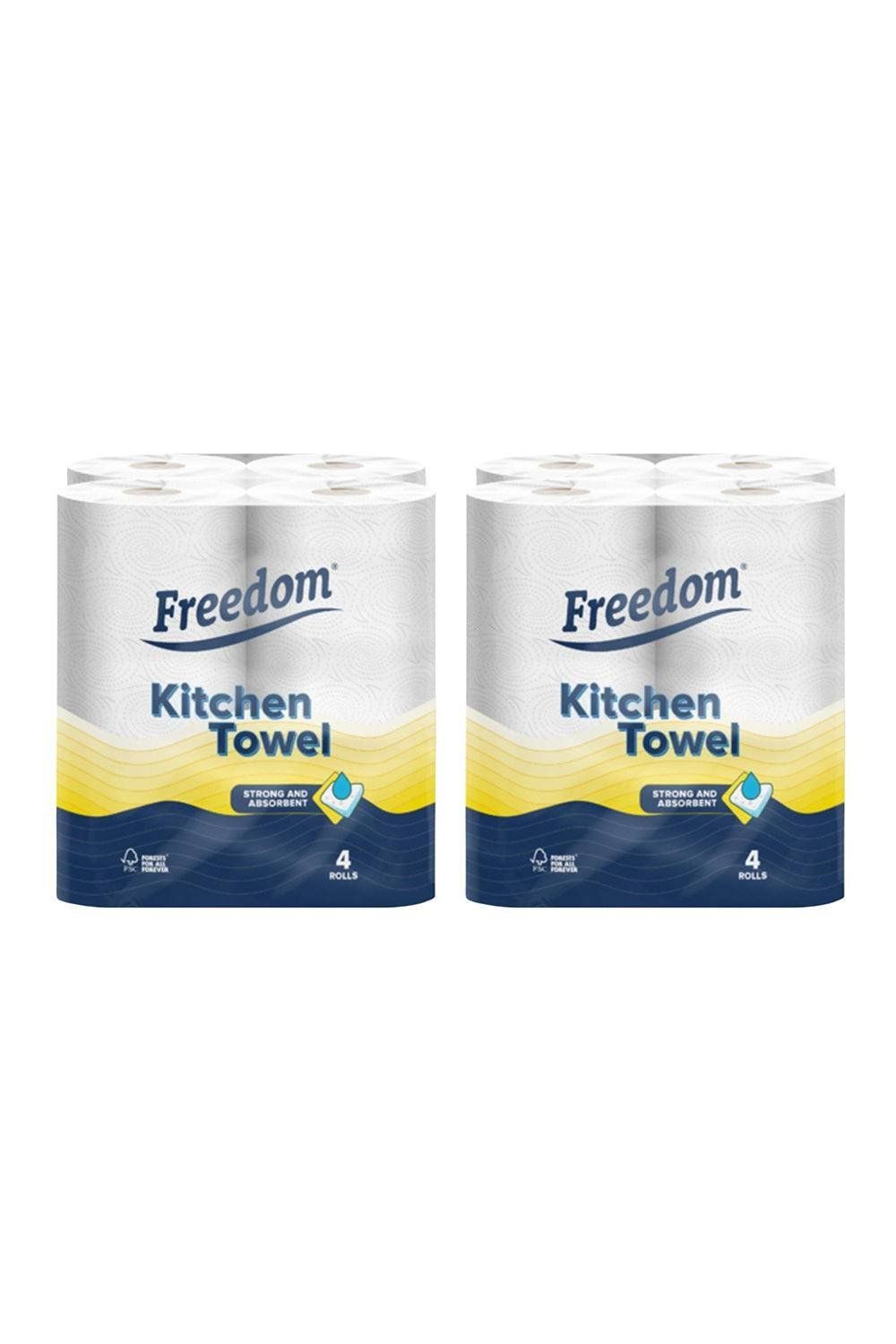 Freedom Rhino Multipurpose Kitchen Paper Rolls 48 Rolls - White - Image 1