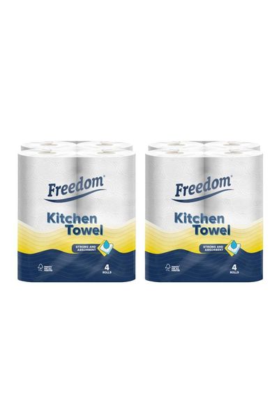Freedom Rhino Multipurpose Kitchen Paper Rolls 48 Rolls - White