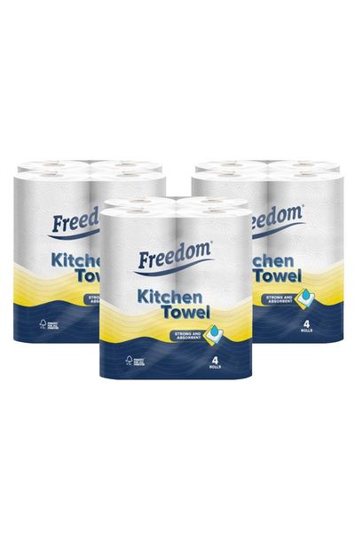 Freedom Rhino Multipurpose Kitchen Paper Rolls 72 Rolls - White