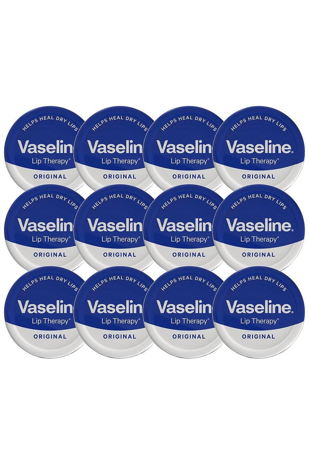 Vaseline Lip Therapy Original 20g Petroleum Jelly Hydrating Lip Balm, 12 Pack - White - Image 1