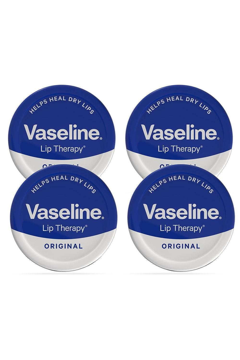 Vaseline Lip Therapy Petroleum Jelly, Original 20gm Hydrating Lip Balm, 4 Pack - White - Image 1
