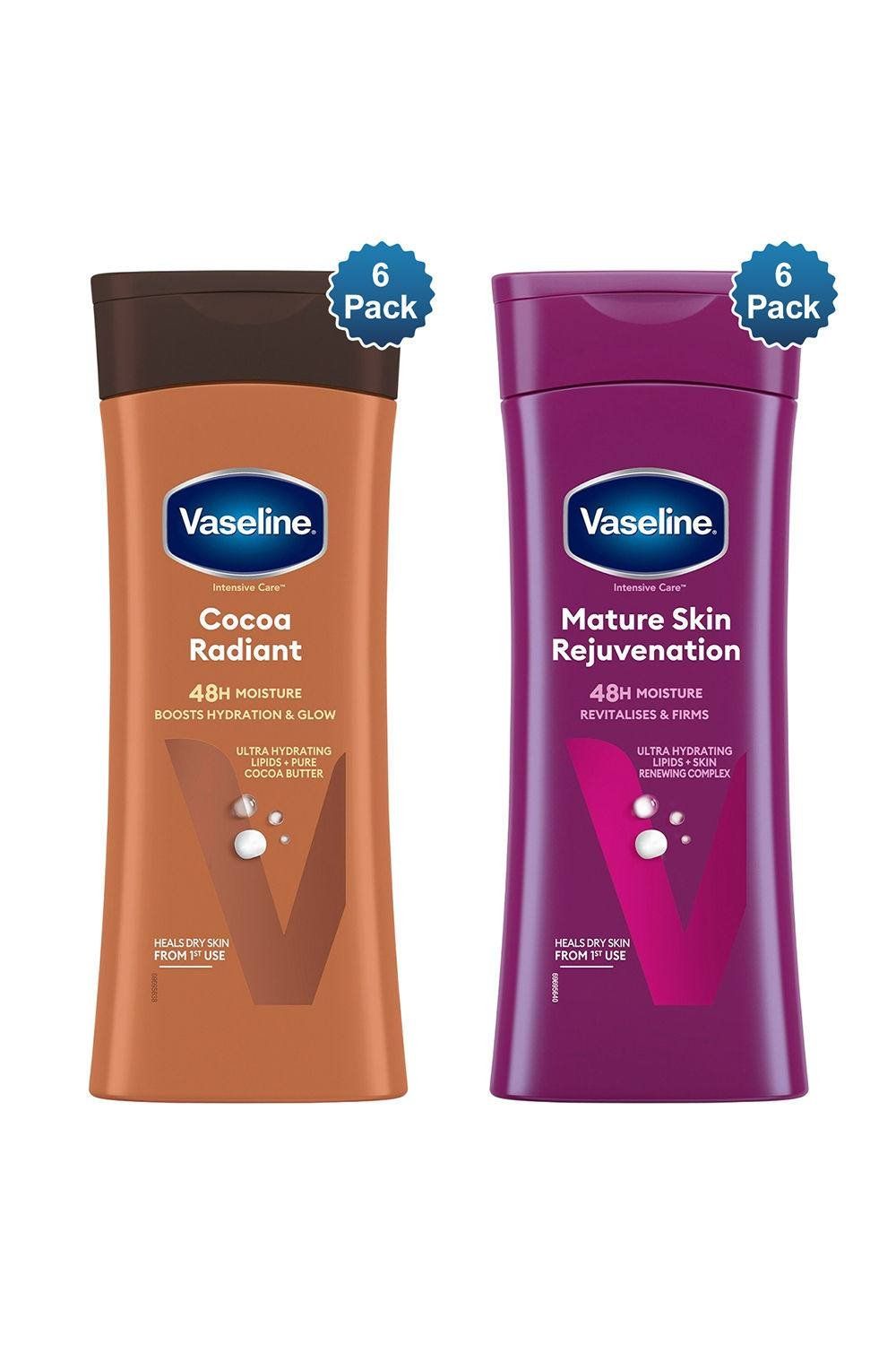 Vaseline Intensive Care Body Lotion Cocoa Radiant & Mature 400ml, 6 Pack - White - Image 1