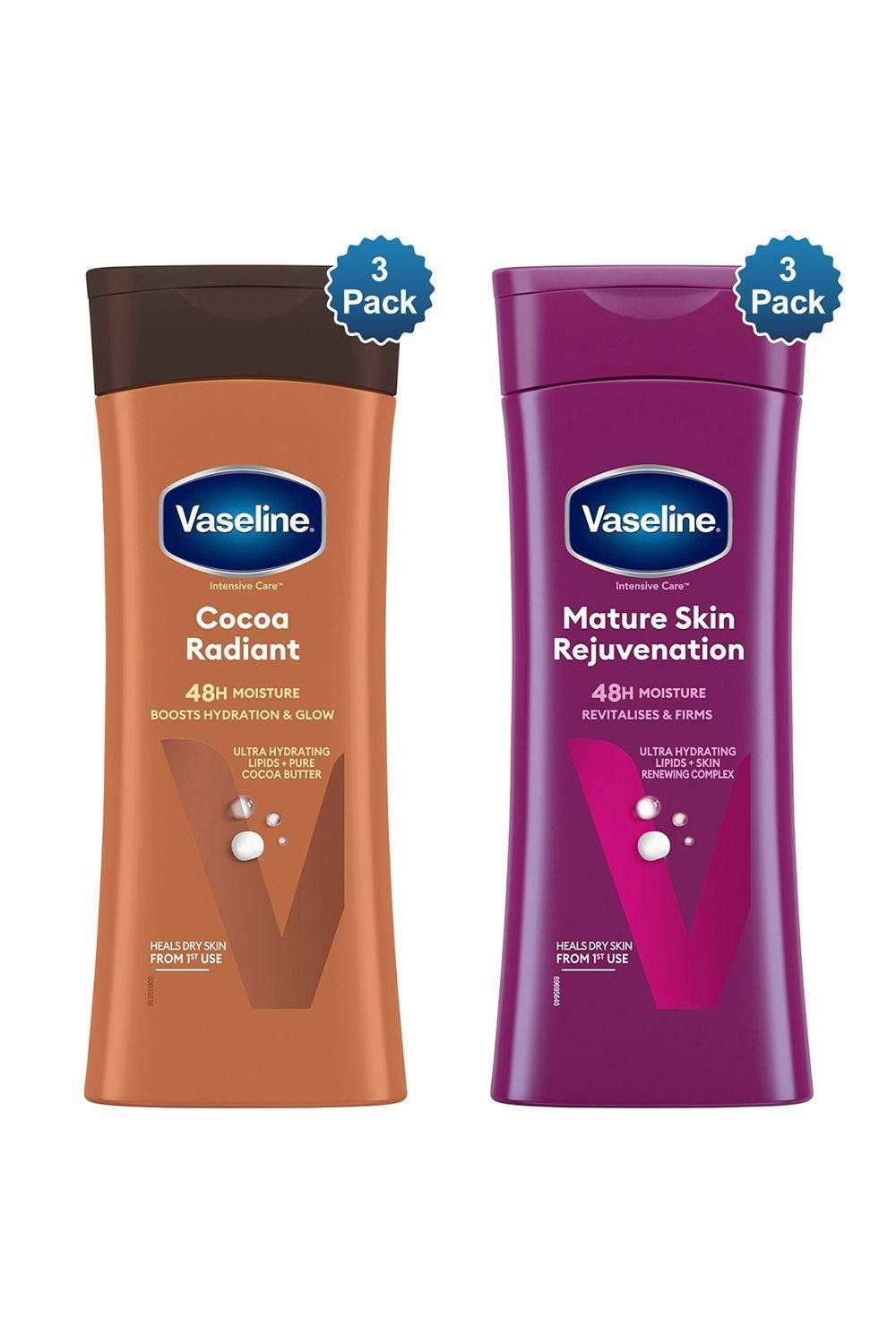 Vaseline Intensive Care Body Lotion Cocoa Radiant & Mature 400ml, 3 Pack - White - Image 1