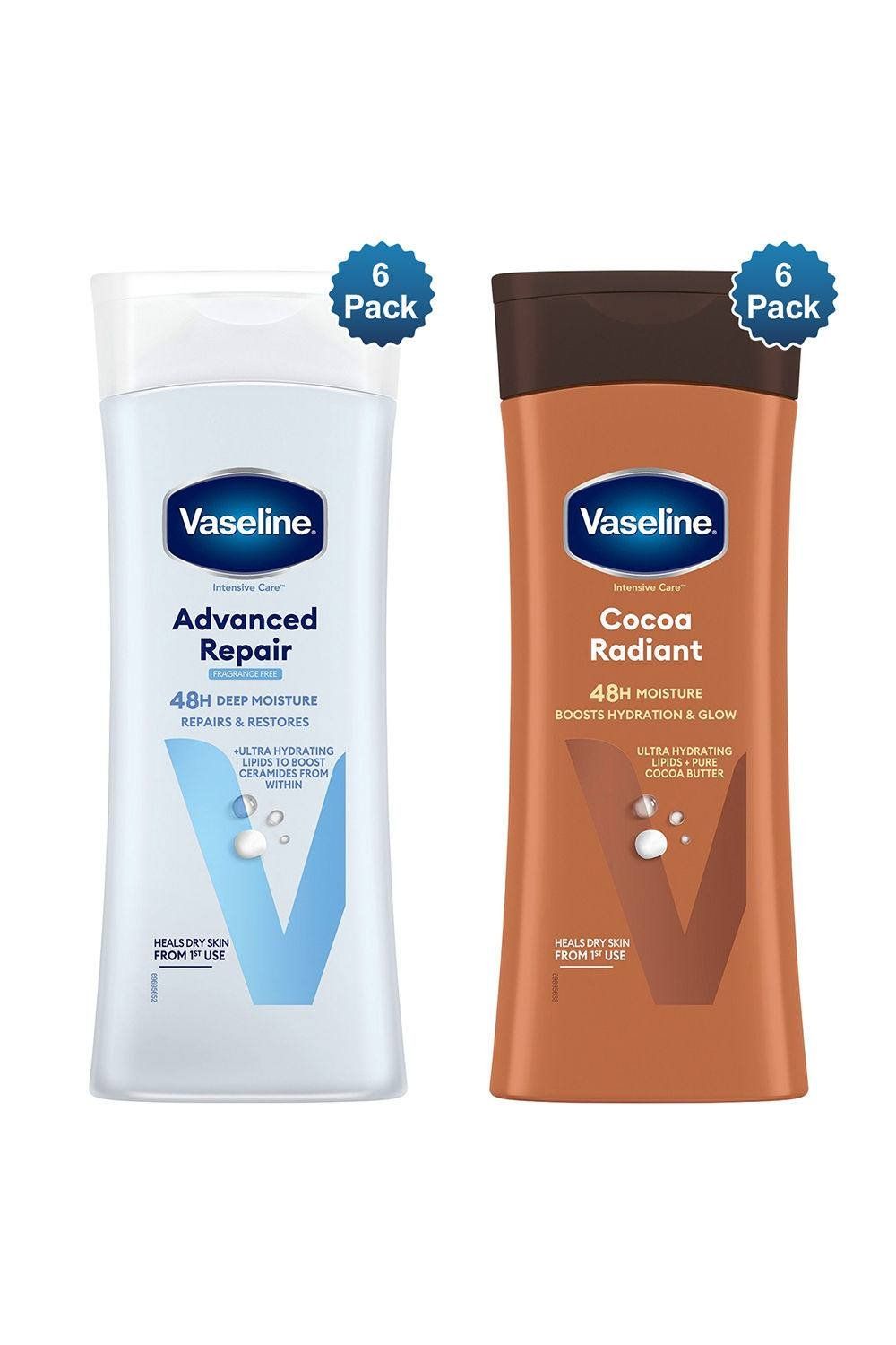 Vaseline Intensive Care Body Lotion Repair & Cocoa Radiant 400ml, 6 Pack - White - Image 1