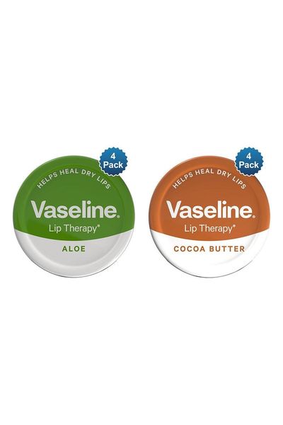 Vaseline Lip Therapy Duo Aloe Vera & Cocoa Butter Petroleum Jelly 20g, 4 Pack - White - Thumbnail 2