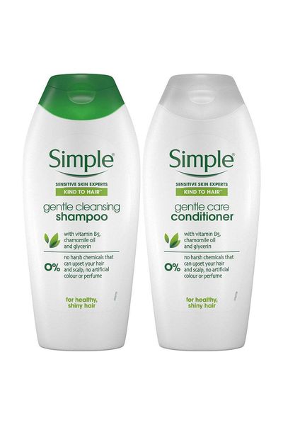 Simple Kind to Hair Shampoo & Conditioner Bundle 400ml - White