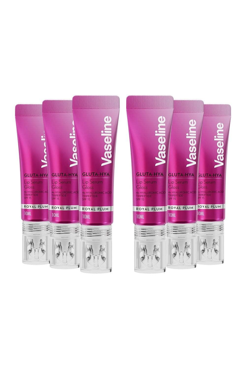 Vaseline Gluta-Hya Lip Serum Gloss Royal Plum Hydrating Moisture Care 10ml, 6 Pack - Pink - Image 1