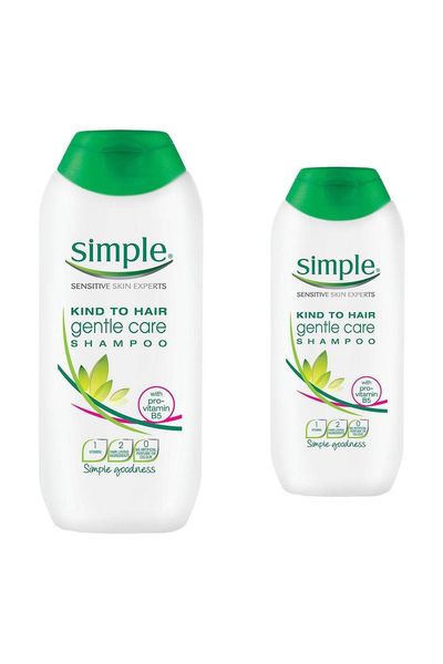 Simple Kind to Hair Gentle Care Shampoo 200ml Twin Pack - White