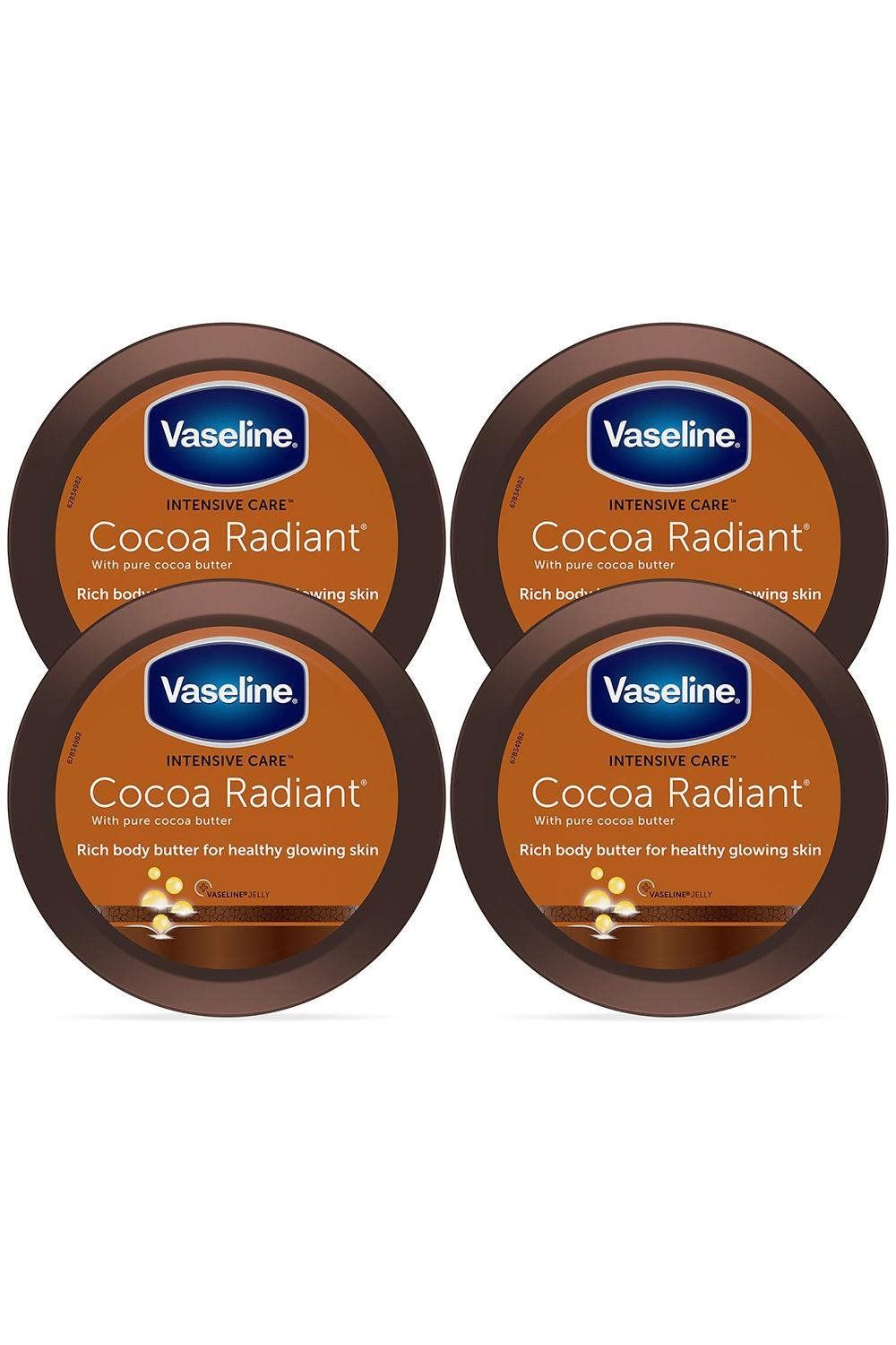 Vaseline Jelly Intensive Care Cocoa Radiant Moisture Rich Body Butter 250ml, 4pk - White - Image 1