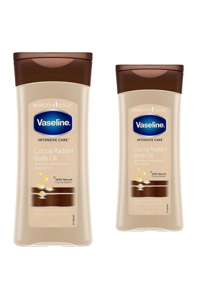 Vaseline Essential Moisture Cocoa Radiant with Pure Cocoa Butter, 2pk of 200ml - White