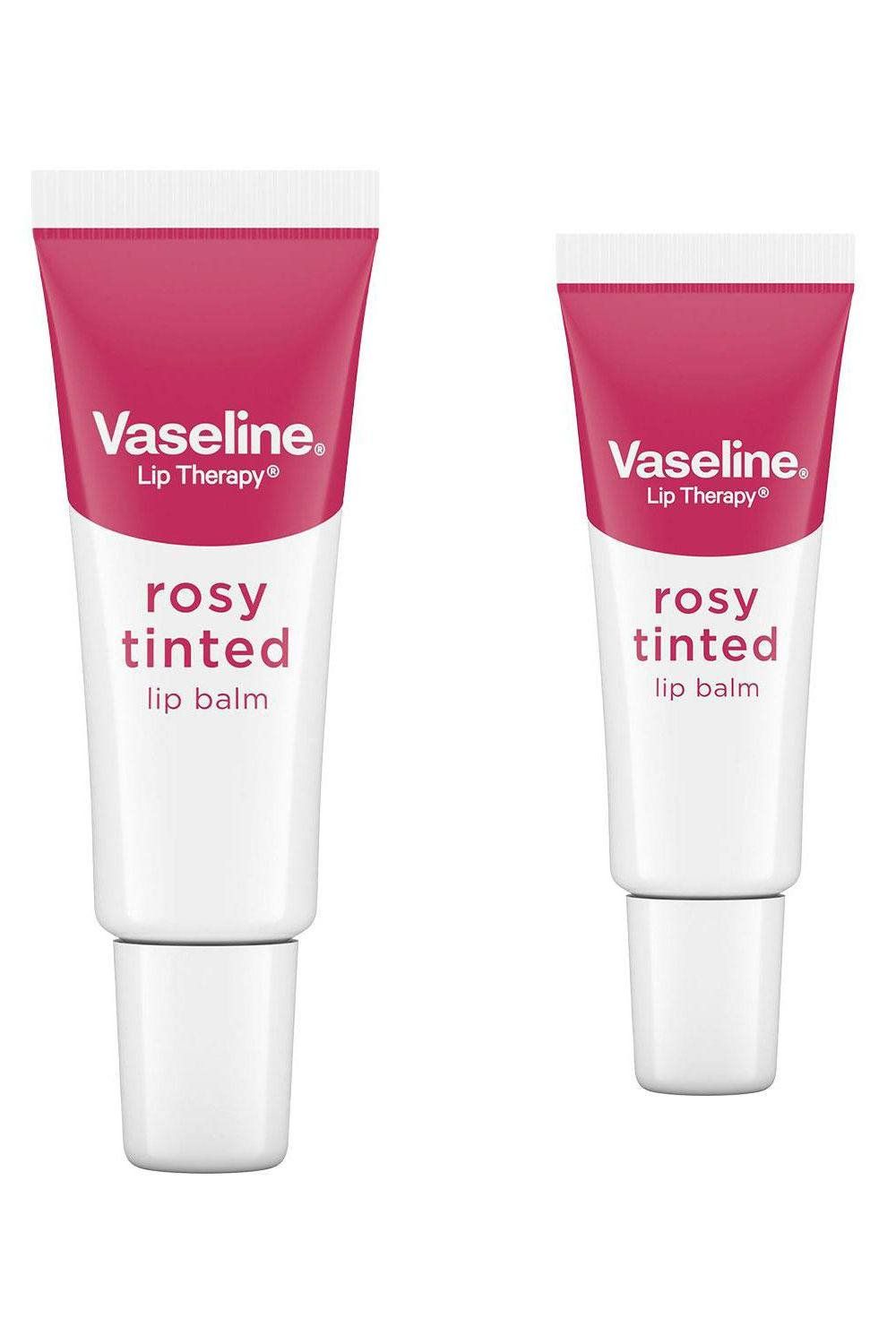 Vaseline Lip Therapy Rosy Tinted Lip Balm Pocket Tube 10g Pink Hint, 2 Pack - White - Image 1
