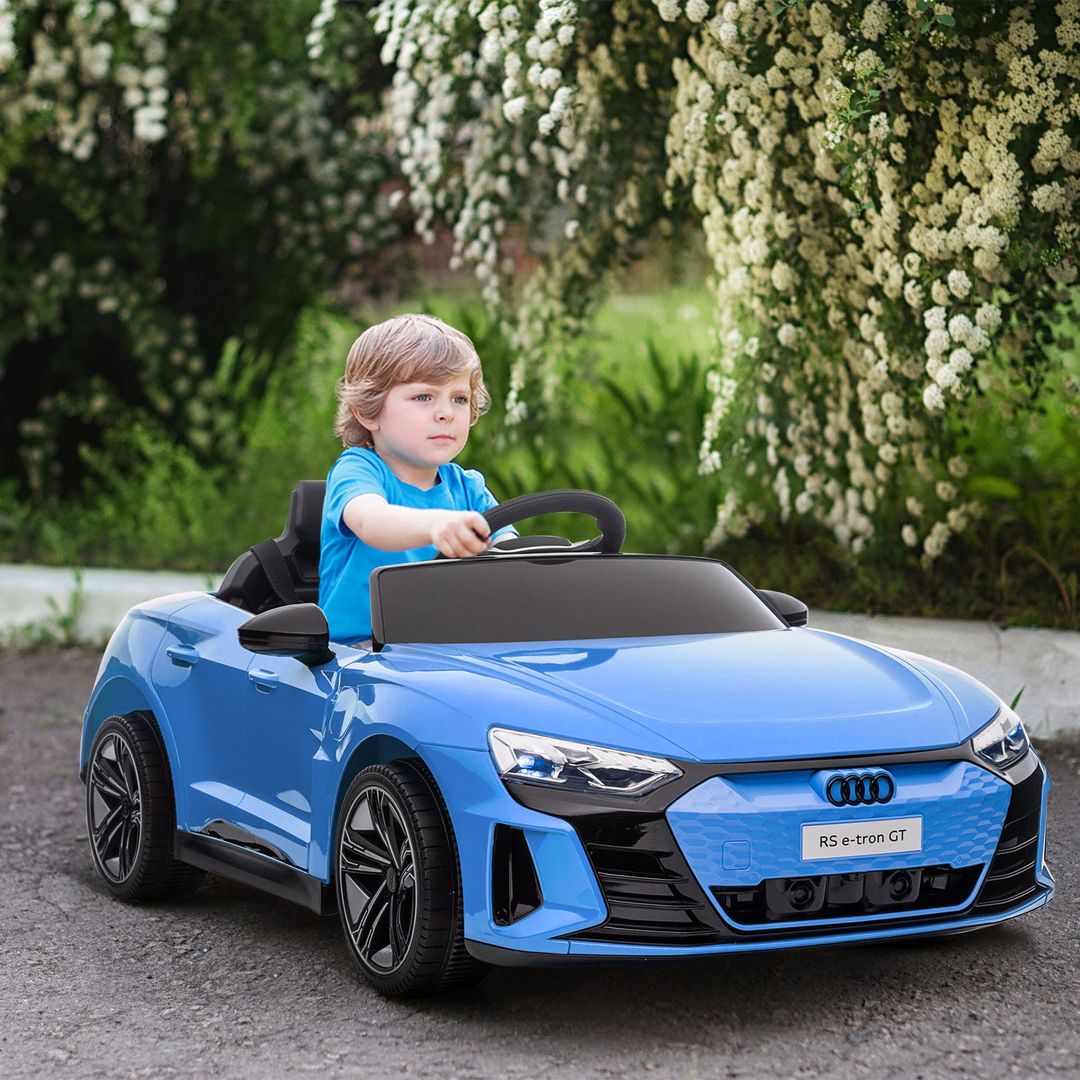 HOMCOM Audi Licensed 12V Kids Electric Ride-On Car - Blue - Image 1