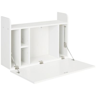 HOMCOM Drop Leaf Floating Laptop Desk - White