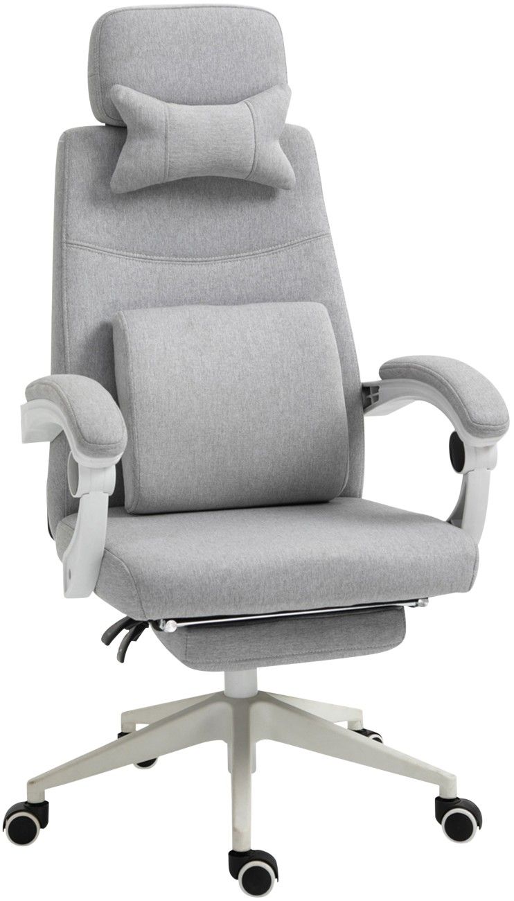 Vinsetto Home Office Chair 360 Degree Swivel - Grey - Image 1