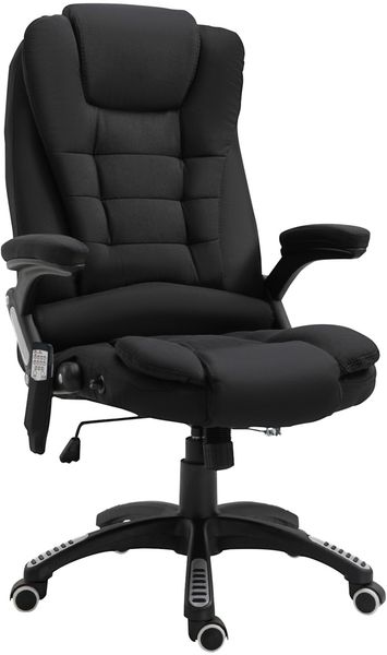 Vinsetto Massage Office Chair Heated Fabric - Black