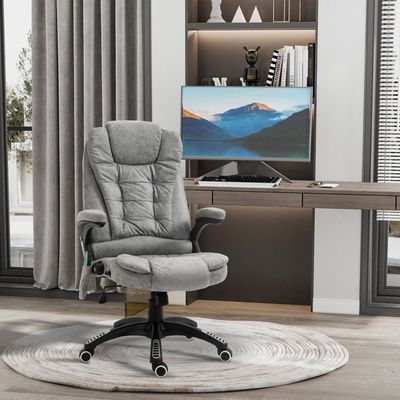Vinsetto Massage Office Chair Back Heated - Grey