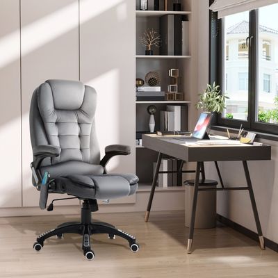 Vinsetto Massage Office Chair Recliner - Grey
