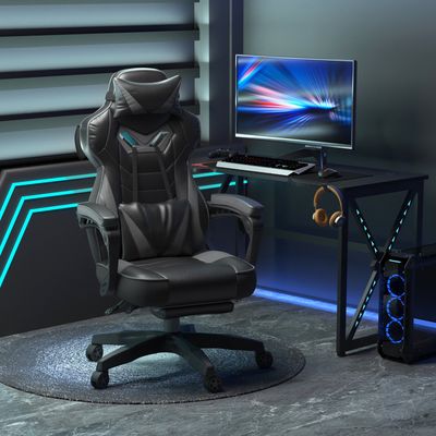 Vinsetto Gaming Chair Ergonomic Reclining - Grey, Black